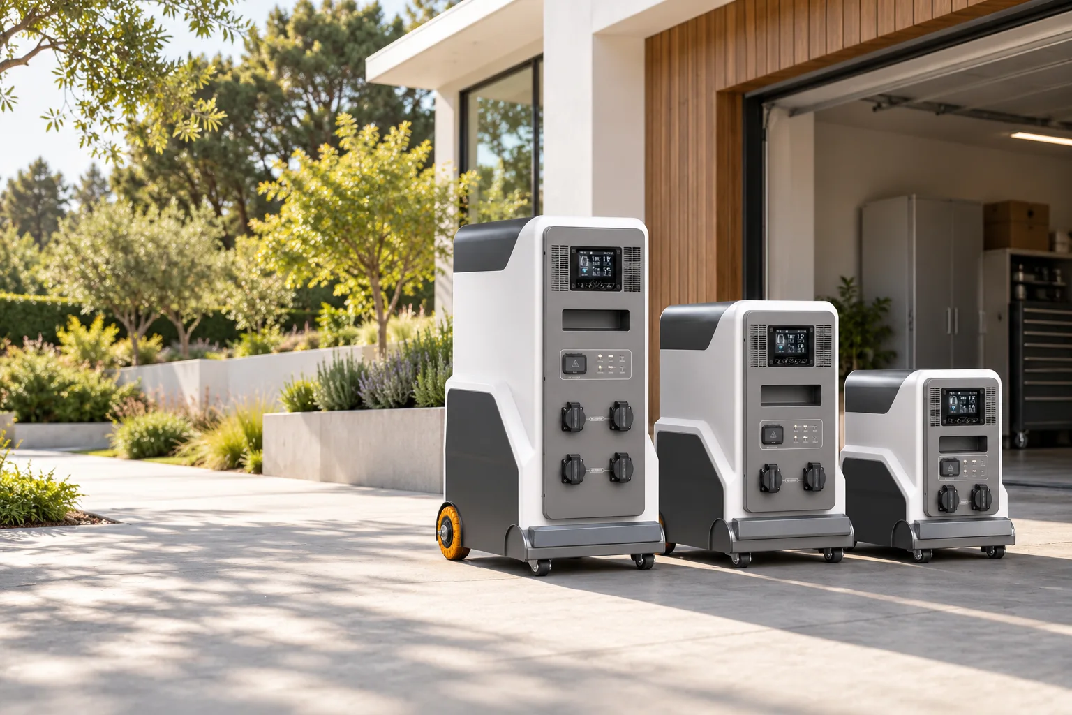 Three complete TI&DI all-in-one residential energy storage systems